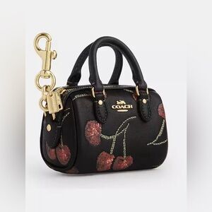 Coach Outlet Mini Rowan Bag CHARM With Cherry Print